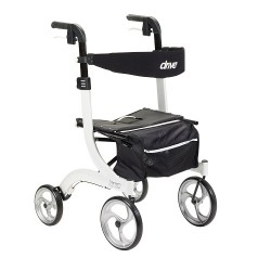 Andadera Rollator Nitro de aluminio con altura ajustable color Blanca - Envío Gratuito