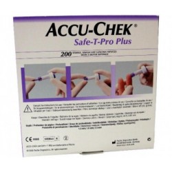 Puncionador accu-check safe t-pro plus con 200 piezas - Envío Gratuito