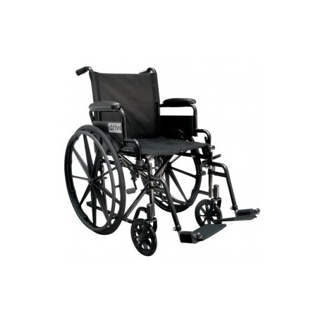 Silla de ruedas de 18" Streak con descansapies color negro - Envío Gratuito