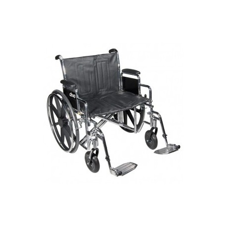 Silla de ruedas Bariátrica Sentra EC asiento de 22" con descansa-pies - Envío Gratuito