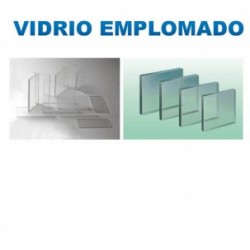 Vidrio emplomado de 10 x 10", espesor de 8 mm, proteccion de 1.7 - 1.92 mm, peso de 2.30 Kgs - Envío Gratuito