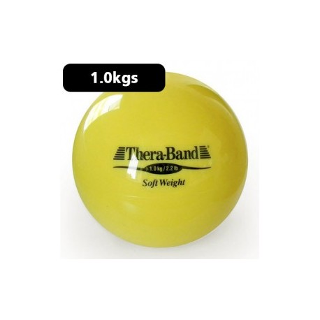 Pelota carga ligera 1.0 kg Theraband amarilla diámetro 11.5 cm - Envío Gratuito