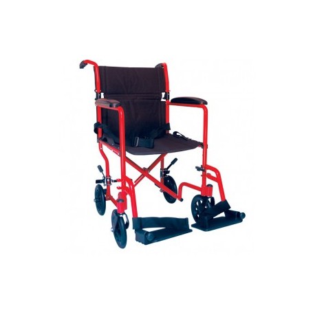 Silla de traslado de aluminio 19" color rojo - Envío Gratuito