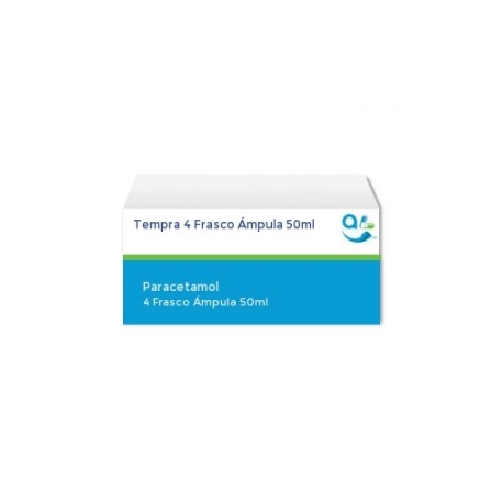 Tempra 4 Frasco Ámpula 50ml (500mg/10mg/ml) - Envío Gratuito