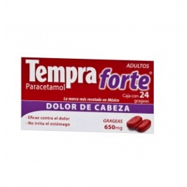 Tempra Forte 24 Grageas 650mg - Envío Gratuito