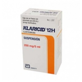 Klaricid 12H Suspensión 60ml (250mg) - Envío Gratuito