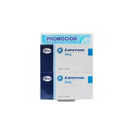 Lipitor 15 Tabletas 40mg (Dúo) - Envío Gratuito