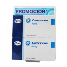 Lipitor 30 Tabletas 40mg (Dúo) - Envío Gratuito