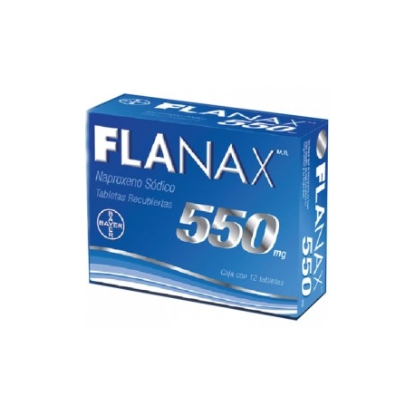 Flanax 12 Tabletas 550mg - Envío Gratuito