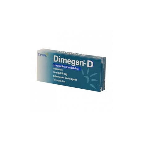 Dimegan D 10 Cápsulas 5mg (20mg - Envío Gratuito